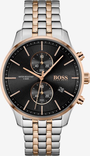 BOSS Casual Uhr 'ASSOCIATE' in gold / schwarz / silber, Produktansicht