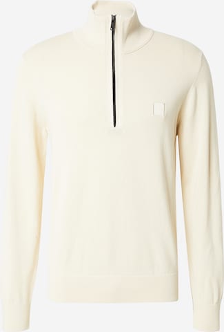 BOSS Sweater 'Kanobix_S' in Yellow: front