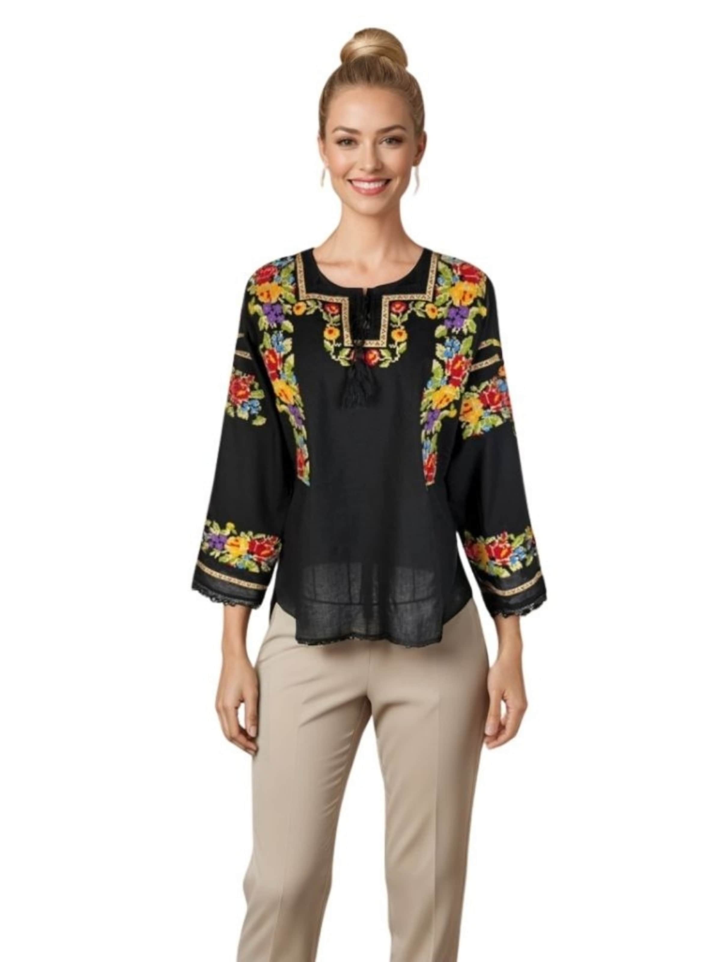 Rody’s forever Klederdracht blouse in Zwart: voorkant