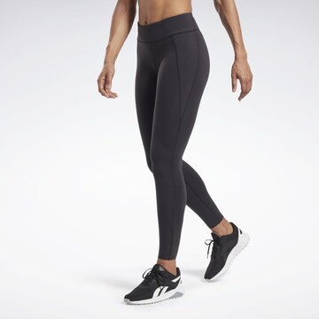 Skinny Pantaloni sport de la Reebok pe gri: față