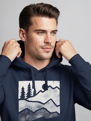 Neverless Sweatshirt 'Mountains' in Blue