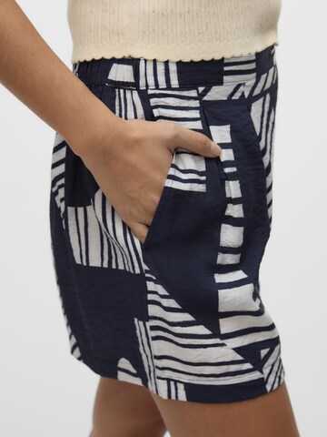 VERO MODA Wide leg Bandplooibroek 'VMJosie' in Blauw