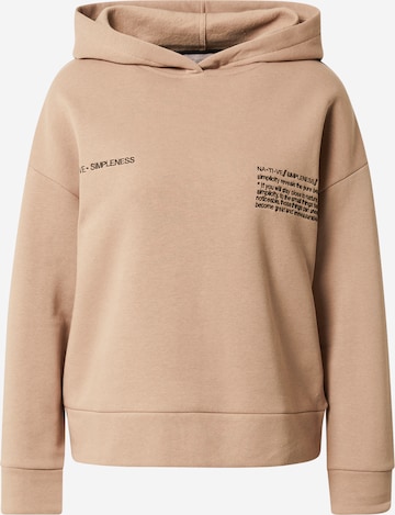 Cartoon Sweatshirt in Beige: front