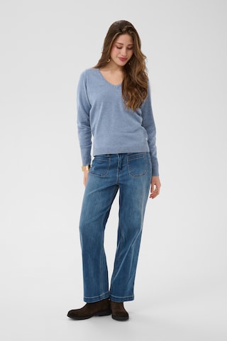 Pull-over 'Dela' Cream en bleu