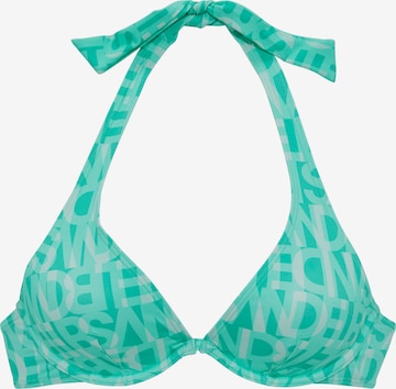 Top per bikini di Elbsand in verde: frontale