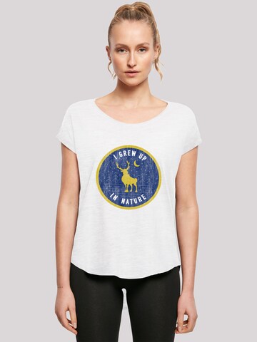F4NT4STIC T-Shirt 'Disney Frozen 2 Sven I Grew Up In Nature' in Weiß: Vorderseite