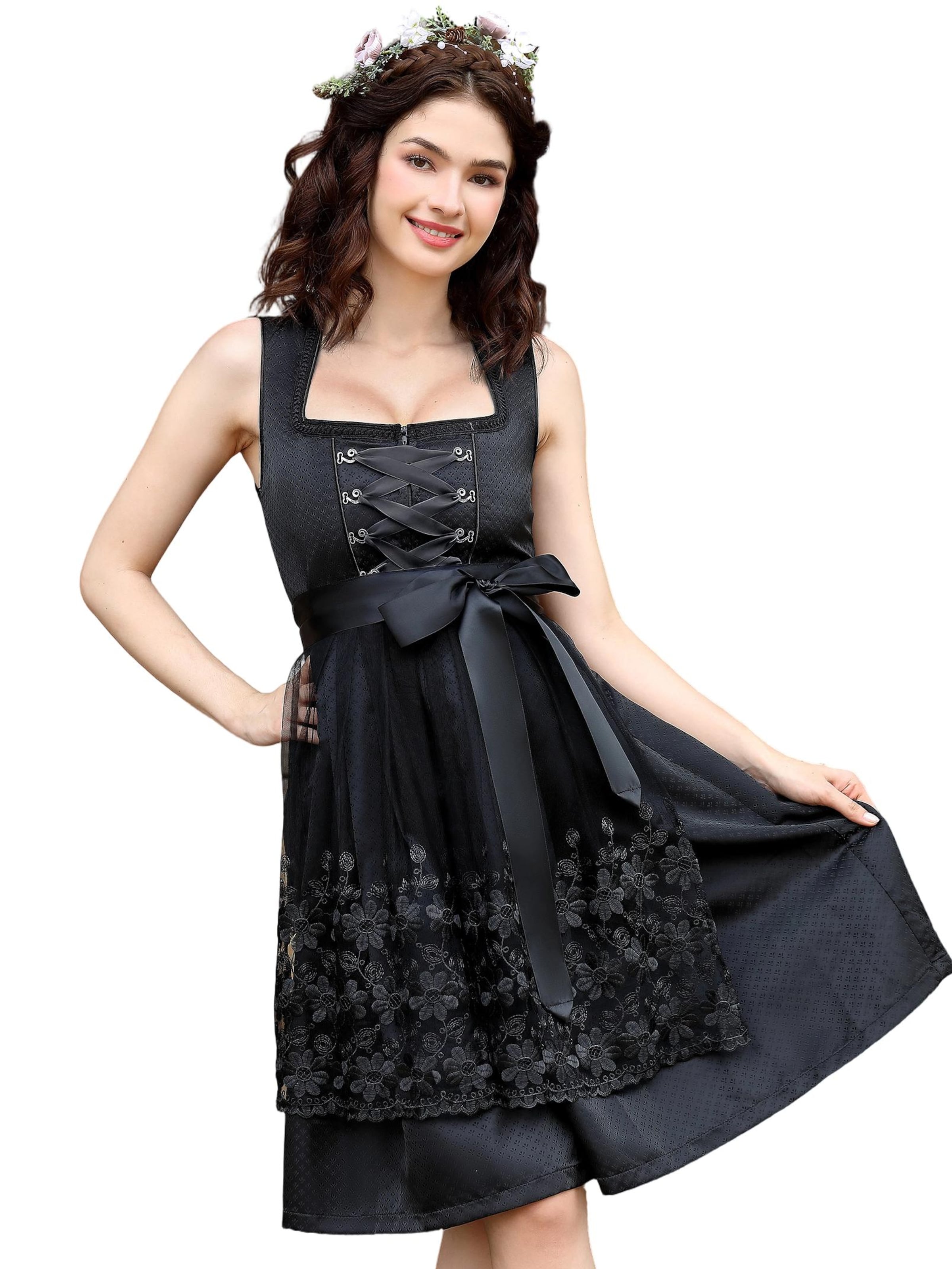 Yesfashion Dirndl‌‌‌‌‌‌‌‌‌ in Schwarz