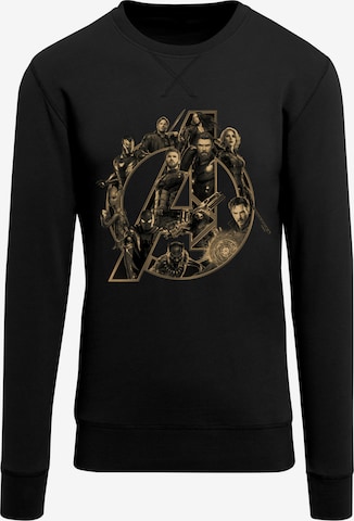 F4NT4STIC Sweatshirt 'Marvel Avengers Infinity War Marvel' in Zwart: voorkant
