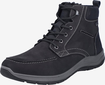 Rieker - Bota com atacadores em preto: frente