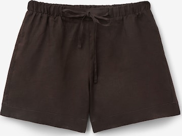 INTIMISSIMI Shorts 'The Pure Linen' in Braun: Vorderseite