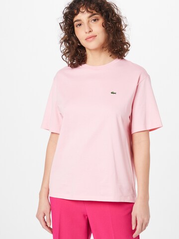 LACOSTE - Camisa em rosa: frente