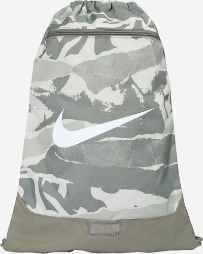 NIKE Спортна фитнес чанта в опушено синьо / маслина / пастелно зелено / бяло, Преглед на продукта