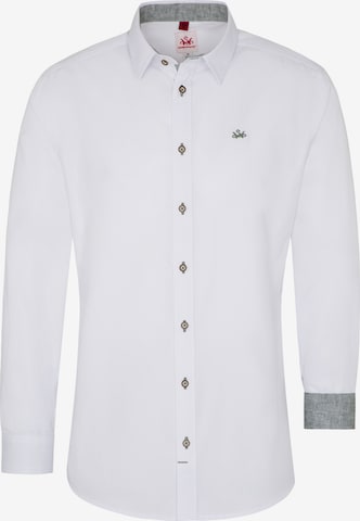 Chemise folklorique 'Frisco' SPIETH & WENSKY en blanc : devant