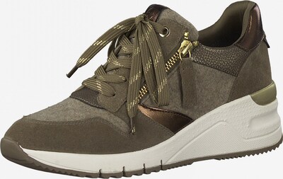 TAMARIS Baskets basses en taupe, Vue avec produit
