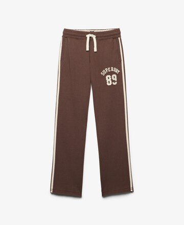 Superdry & Co Loosefit Broek 'Athletic Essentials' in Bruin