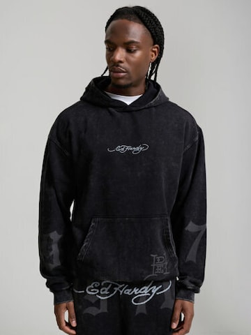 Sweat-shirt 'Flaming Tiger' Ed Hardy en noir