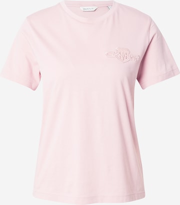 T-shirt GANT en rose : devant