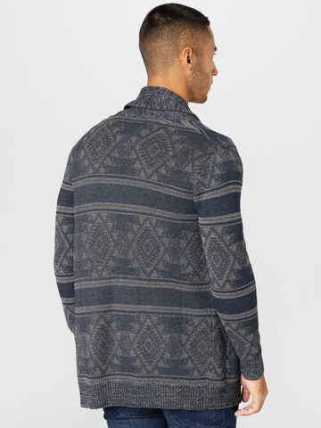 INDICODE JEANS Knit cardigan 'Burger' in Blue