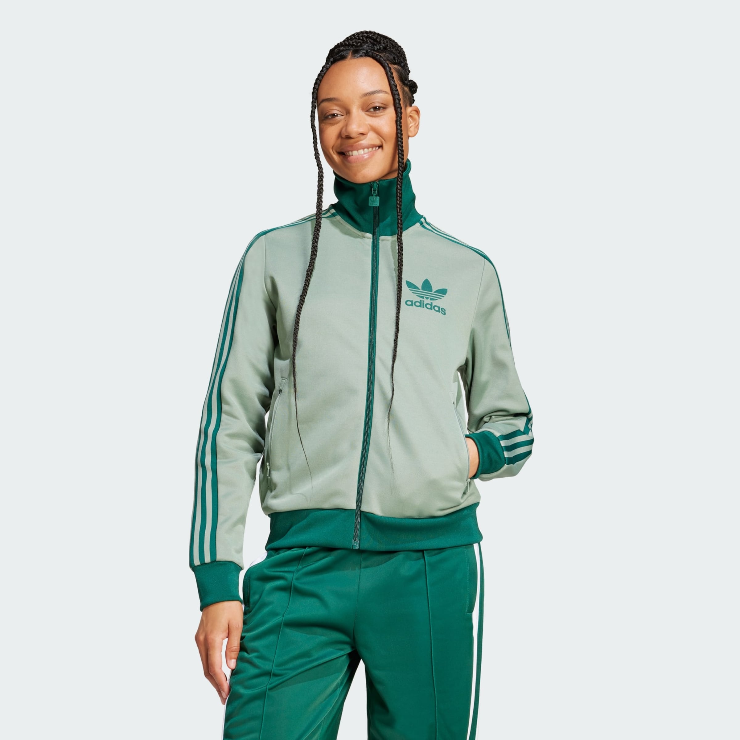 adidas beckenbauer jacket green