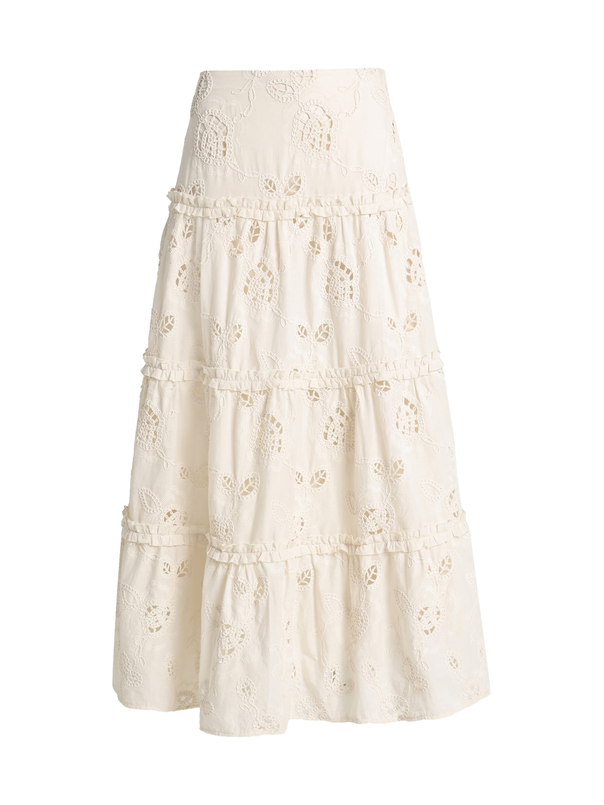 Gonna 'LENORA EYELET' di GUESS in beige: frontale