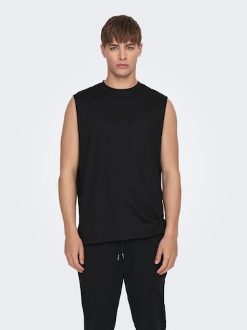 T-Shirt 'Fred' Only & Sons en noir : devant