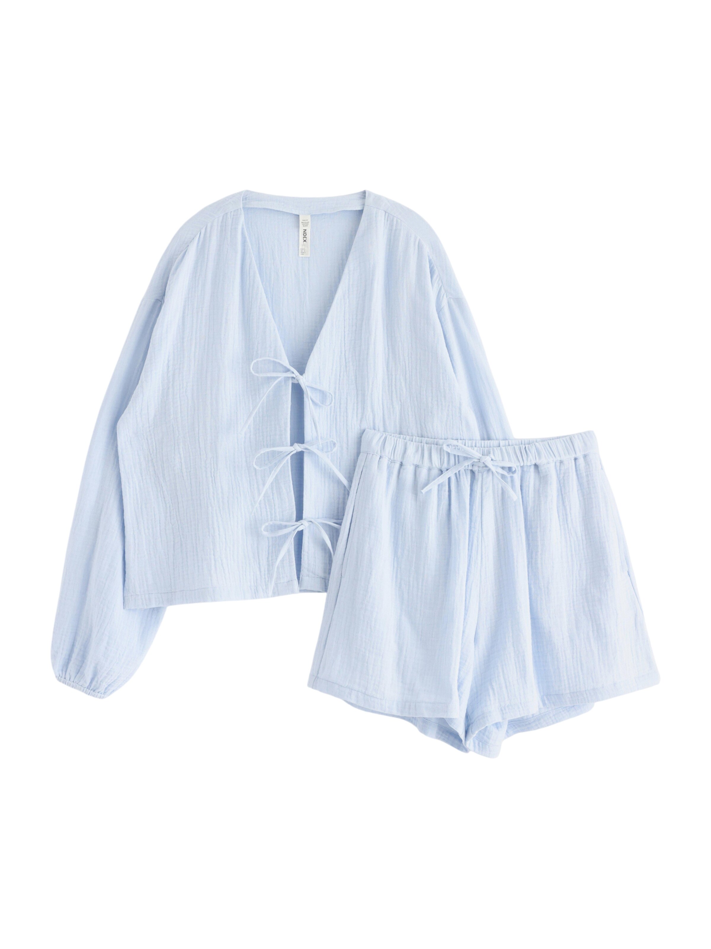 Lindex Kort pyjamas i blå: framsida