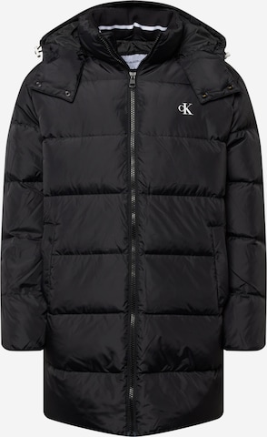 Manteau d’hiver Calvin Klein Jeans en noir : devant