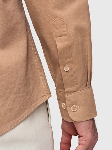 Ombre Comfort fit Button Up Shirt in Brown