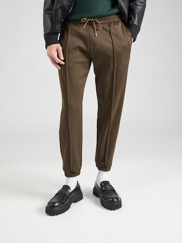 BOSS Tapered Broek 'Lamont' in Groen: voorkant