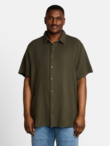 TOM TAILOR Men + Regular Fit hemd in Grün: Vorderseite
