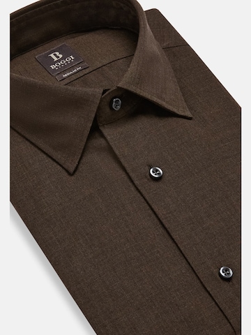 Coupe regular Chemise Boggi Milano en marron