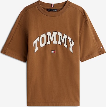 T-Shirt TOMMY HILFIGER en marron : devant