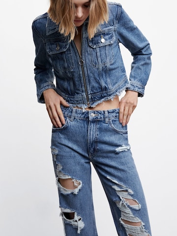 MANGO Wide Leg Jeans 'Brokens' i blå