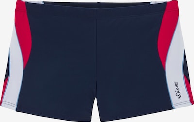 s.Oliver Kupaće hlače u morsko plava / crvena / prljavo bijela, Pregled proizvoda