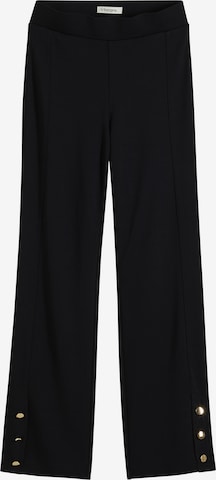 Slimfit Pantaloni de la bonprix pe negru: față