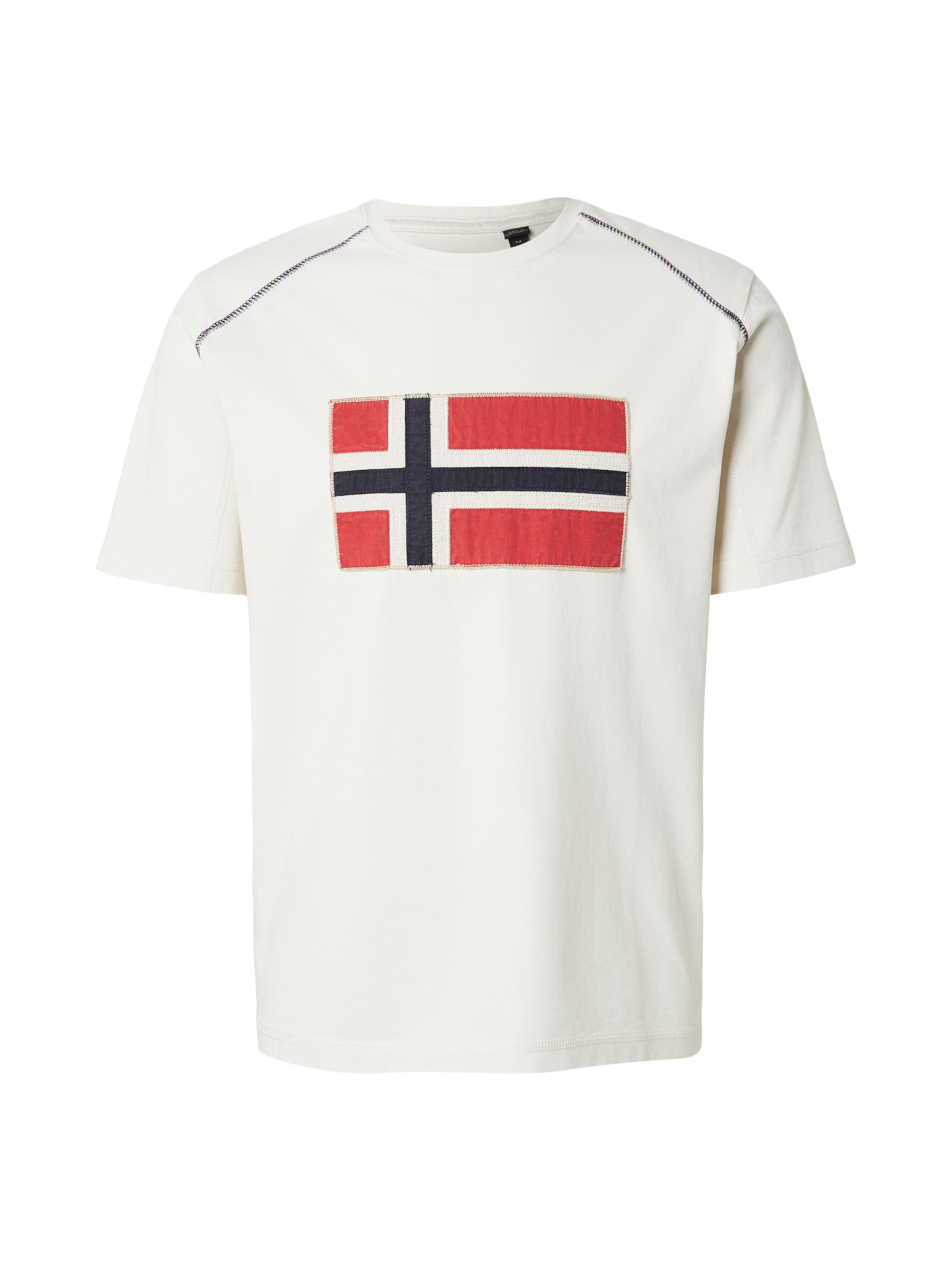 Tricou 'S-REFLECT' de la NAPAPIJRI pe alb: față