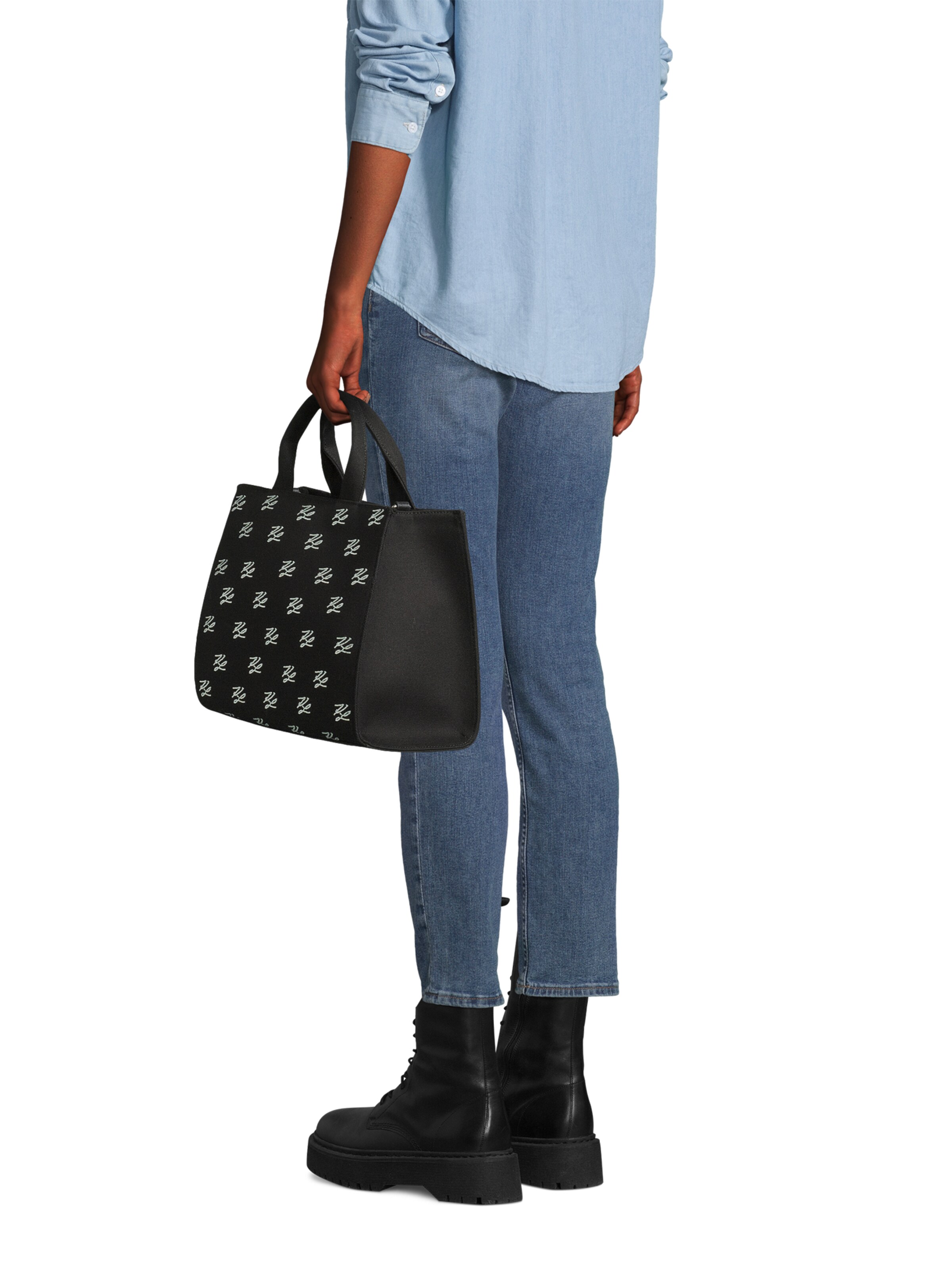 melns Karl Lagerfeld Rokassomiņa