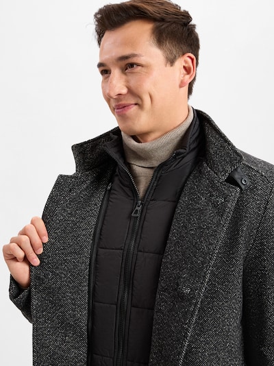 Finshley & Harding Winterjas in de kleur Antraciet / Wit, Productweergave