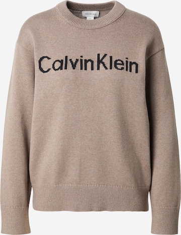 Calvin Klein Jeans Neulepaita värissä ruskea: etupuoli
