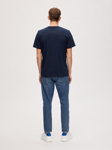 SELECTED HOMME T-Shirt 'Corey' in Blau