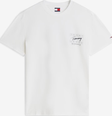 Maglietta 'SIGN FLAG' di Tommy Jeans in bianco: frontale
