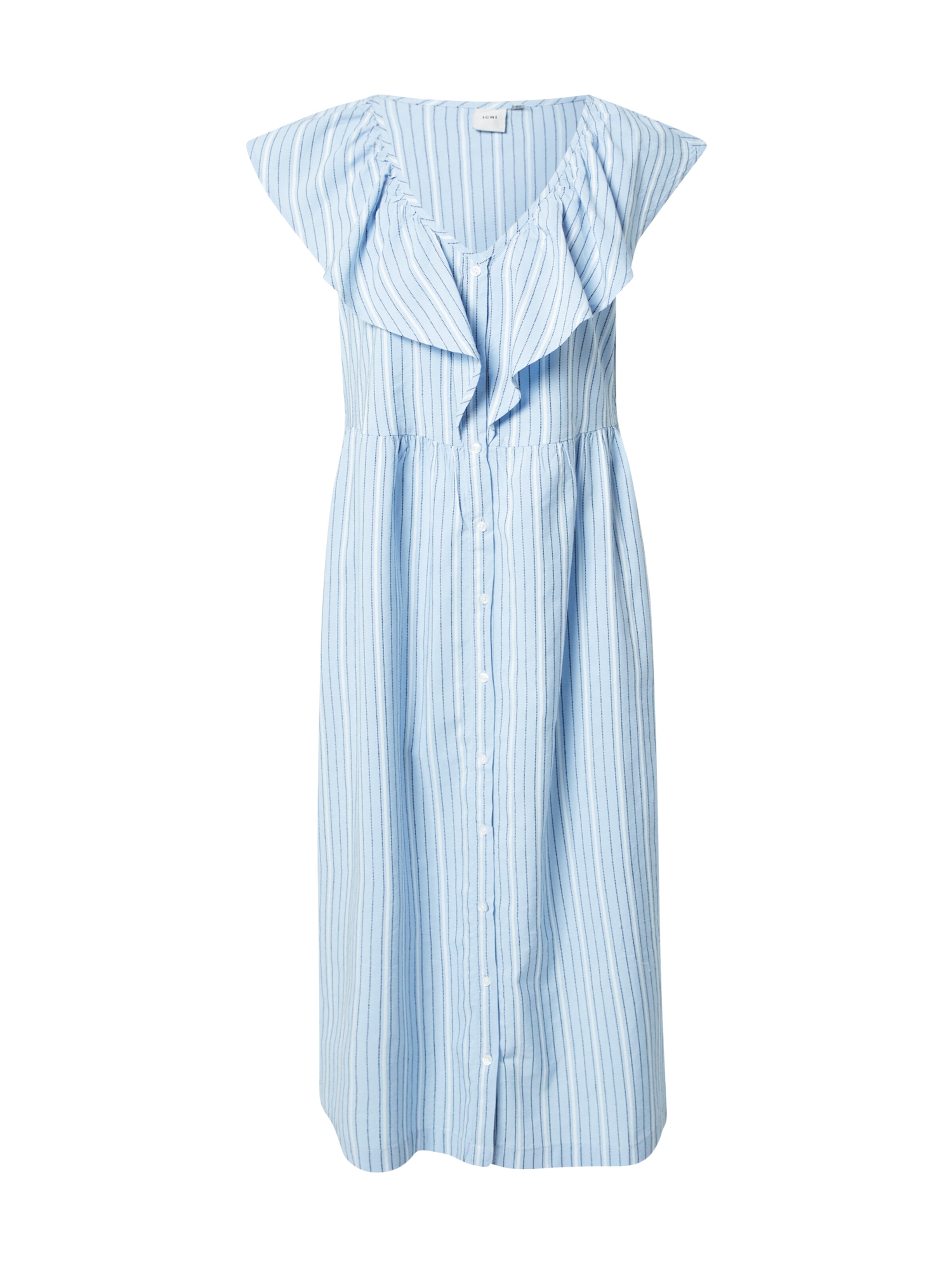 ICHI Sommerkleid in blau / weiß, Produktansicht