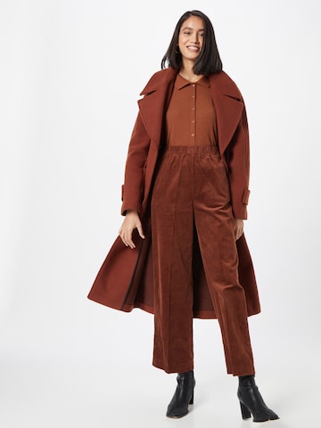 OVS Wide leg Trousers with creases in Brown