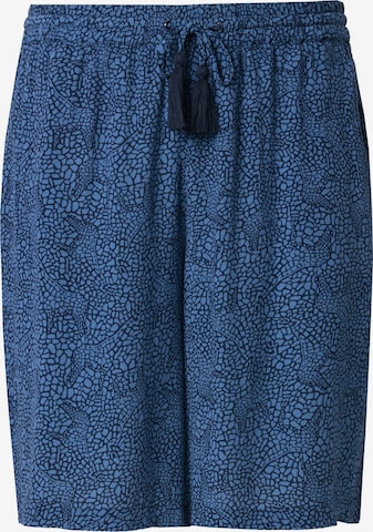 Ulla Popken Wide Leg Shorts in Blau: Vorderseite
