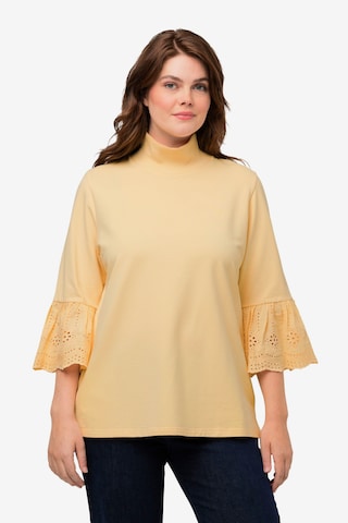 Sweat-shirt Ulla Popken en jaune : devant