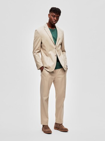 SELECTED HOMME Slim fit Colbert 'GIBSON' in Beige