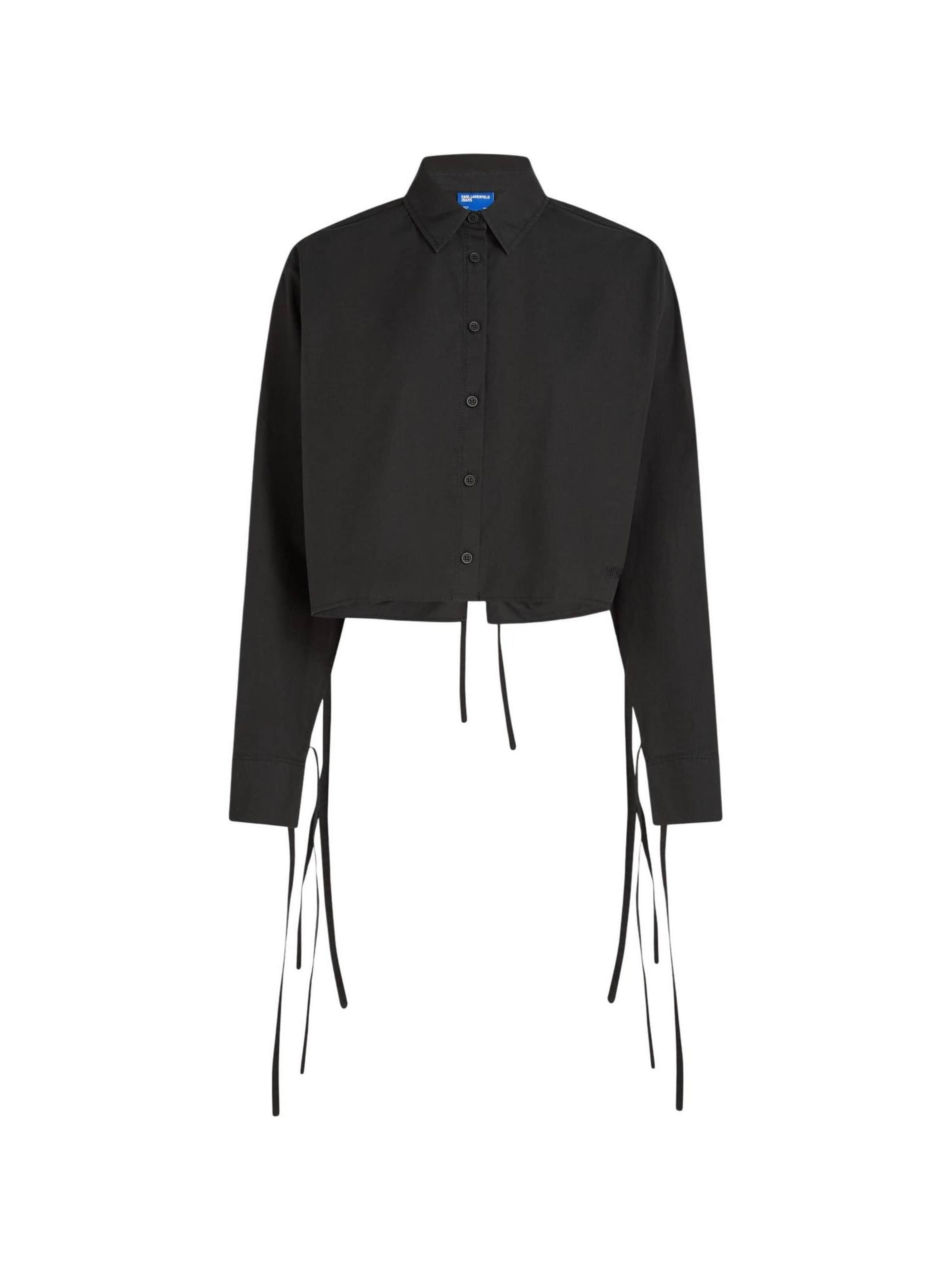 KARL LAGERFELD JEANS Blouse 'KLJ  B1W11027' in Zwart: voorkant