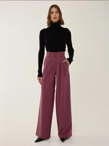 Wide Leg Pantalon à pince Hiccup en rouge