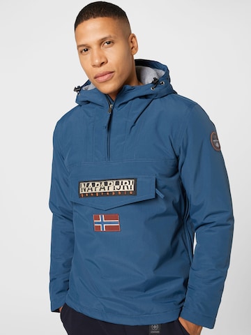 NAPAPIJRI Regular fit Between-Season Jacket 'Rainforest' in Blue: front