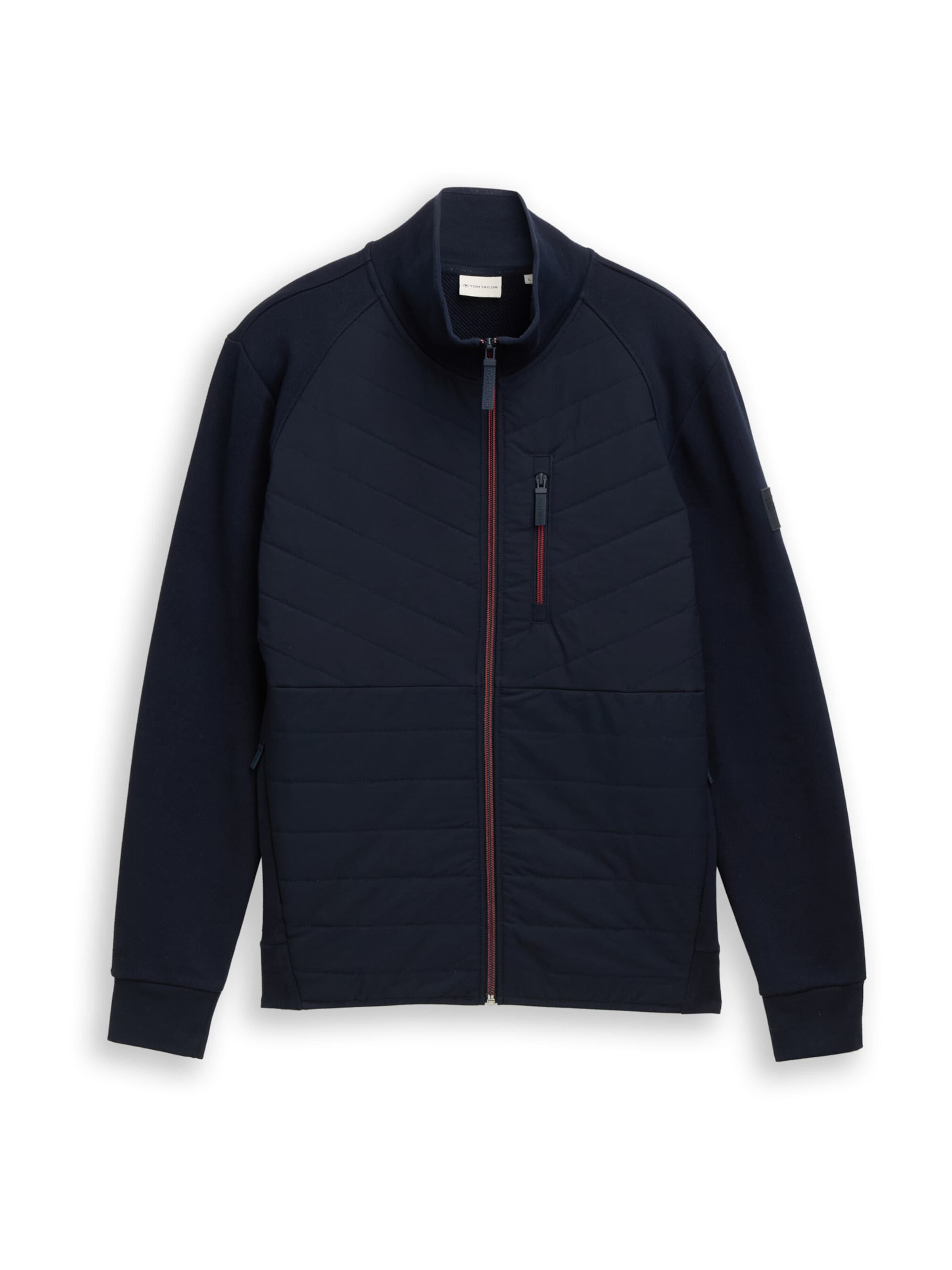 TOM TAILOR Кофта на молнии в Синий: спереди